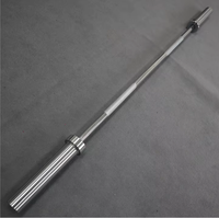Barre d'haltérophilie professionnelle en acier massif, chromée, avec poignée moletée, pour la musculation à domicile, 20 kg
