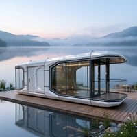 Villa Modulaire Préfabriquée de Luxe en Conteneur, Type Capsule Spatiale, pour Complexes Hôteliers