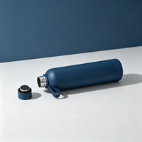 Bouteille d'eau isotherme sport en acier inoxydable à double paroi de 750 ml avec peinture mate, personnalisable