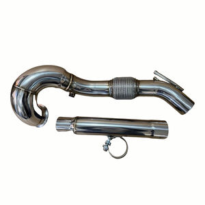 Bajante de escape SS304 de 3,5 "para 2013 + VW Golf MK7 MK7.5 GTI Jettle Seat Leon Cupra 5F/RS 5E <span class=keywords><strong>TFSI</strong></span> Audi <span class=keywords><strong>A3</strong></span> Downpipe - Product Image 1