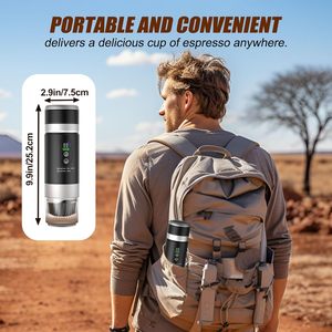 Cafetera espresso portátil con batería extraíble, 20 bares, mini cafetera de viaje, cafetera espresso con USB-C 3 en 1 - Product Image 6