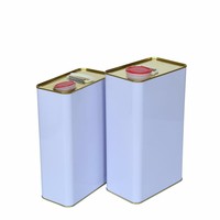 Seau à peinture vide en métal étamé carré de 5 gallons, imprimé offset, scellé, étanche