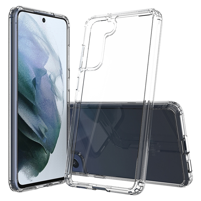 PC TPU Clear Hybrid Cover for Samsung S21 FE 5G Crystal Transparent Case