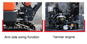 รถขุดตีนตะขาบขนาดเล็กพร้อมเครื่องยนต์ yanmar 0.8T 1T 3tengine ขุดขนาดเล็กสำหรับขายส่วนประกอบหลักรวมอยู่ด้วย - Product Image 5