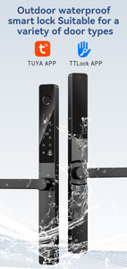 Cerraduras Inteligentes Delgadas para Puertas, <span class=keywords><strong>Gestión</strong></span> <span class=keywords><strong>de</strong></span> Permiso Hierárquico Multiusuario, Desbloqueo por Huella Dactilar/<span class=keywords><strong>Contraseña</strong></span>/Tarjeta/Llave, Habilitado para Wi-Fi, Aplicación Tuya - Product Image 2