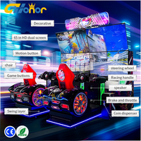 Machine de jeu de course de centre commercial, simulateur de voiture, jeu de course à double écran, machine à pièces