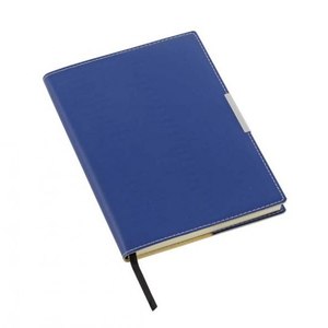 Quaderno blu con copertina rigida e chiusura con elastico - Product Image 1