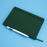 Carnet de notes A5 en cuir rigide avec reliure thermique, blanc