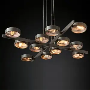 Design Pendant Light Luxury Metal Lighting Hotel Home Interior Black Decorative Chandelier