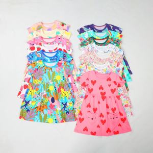 अनुकूलित मुद्रित पैटर्न लड़कियों के कपड़े गर्मियों में छोटे आस्तीन पोशाक बेबी लड़की - Product Image 5