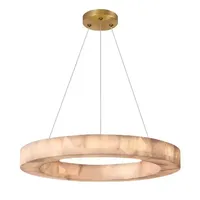Lustres en marbre naturel Hullxine avec LED Ra 95, taille moyenne, garantie de 3 ans pour la décoration d'hôtels et de villas