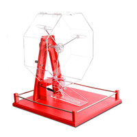 Machine de loterie de bureau en bois rotative manuelle pour jeu de bingo Set 50/100 boules avec jetons de bingo et marqueur Jumbo Small Portable