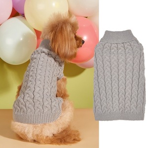 Puro colore morbido nuovo stile invernale Pet Dog maglione due gambe Casual elastico torsione maglia tinta unita Plaid per cani gatti - Product Image 3