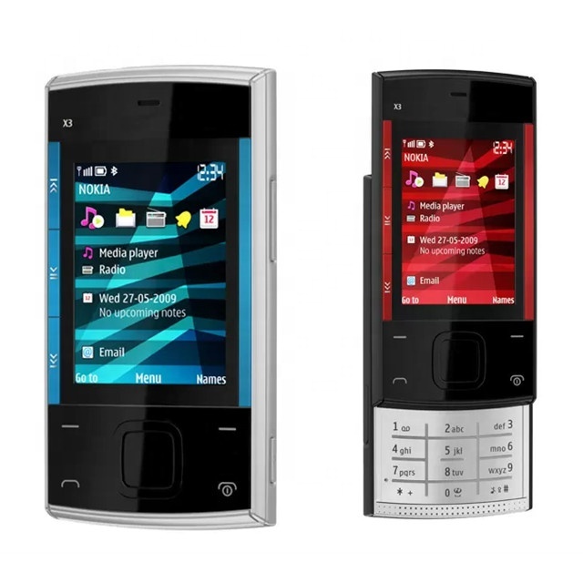 Free Shipping Factory Unlocked Original Cheap Classic Simple Slider Mobile Cell Phone X3 X3-00 for Nok by Post