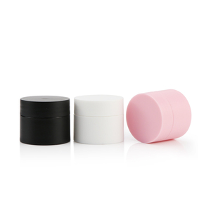 Tarro pequeño de plástico pp con tapón de rosca, 10g, 15g, 20g, 30g, color rosa, negro y blanco, embalaje cosmético - Product Image 1