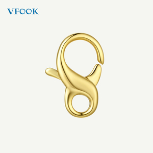Vfook Biểu Tượng Tùy Chỉnh Xoắn Thiết Kế Đặc Biệt Đồ Trang Sức <span class=keywords><strong>Clasp</strong></span> Bất Rắn Vàng 14K 18K Vòng Cổ Vòng Đeo Tay Làm Phụ Kiện DIY <span class=keywords><strong>Clasp</strong></span> - Product Image 1