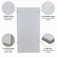 Panneau de plafond en aluminium enduit brillant 300x300mm, ignifuge et insonorisant, classe A, installation facile pour la maison, le bureau, l'hôtel
