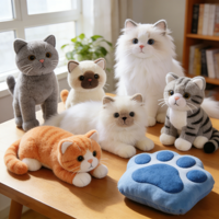 Peluche de chat réaliste à prix abordable, vente en gros, très populaire, belle et de haute qualité