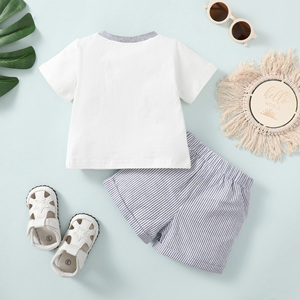 Vestiti del bambino ragazzo del bambino estivo set di <span class=keywords><strong>abbigliamento</strong></span> del neonato <span class=keywords><strong>3</strong></span>-<span class=keywords><strong>6</strong></span> <span class=keywords><strong>mesi</strong></span> set di <span class=keywords><strong>abbigliamento</strong></span> del bambino - Product Image 2