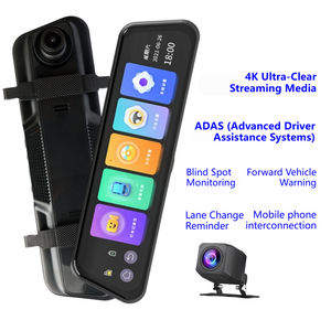 Dash <span class=keywords><strong>Cam</strong></span> a Specchio 4K con 4 Obiettivi, Registratore di Guida a 360 Gradi, ADAS, Rilevamento Punti Ciechi, Telecamera di Retromarcia, Monitoraggio Parcheggio per Auto - Product Image 2