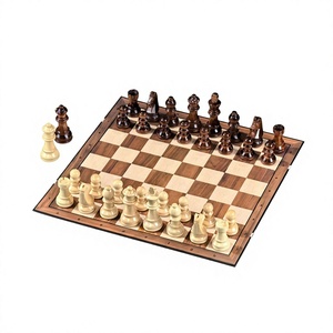 Juego de <span class=keywords><strong>Ajedrez</strong></span> Plegable Grande de 48 cm, Rey de 9.5 cm, <span class=keywords><strong>Madera</strong></span> Maciza Ponderada, Profesional para Torneos, 34 Piezas, Estilo Staunton Ecológico - Product Image 6