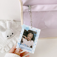 Tempat Kartu Foto Kpop Akrilik Bintang 3 Inci Ins Kawaii, Gantungan Tas, Alat Tulis Sekolah, Tempat Kartu Foto untuk Penggemar Idol