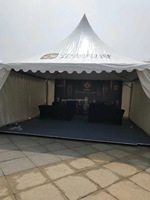 Carpa Gazebo Pagoda de Techo Alto, Blanca, de PVC, para Fiestas, Eventos al Aire Libre, Cumpleaños, Aniversarios, Recepciones, 3x3m, 4x4m, 5x5m, 6x6m