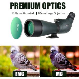 Mira Telescópica Táctica de Aluminio de 20-60x80 mm con Soporte para Trípode, Resistente al Agua IPX7, Lentes con Revestimiento Múltiple Completo, Perfil Alto, Ligera (480 g) - Product Image 4