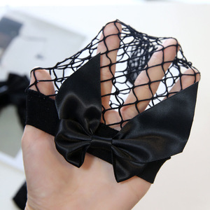 Fishnet <b>Socks</b> With Bowknot <b>Black</b> Cotton Women's Short <b>Socks</b> For Students And Youth - Product Image 3