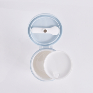 Pot cosmétique <span class=keywords><strong>vide</strong></span> en plastique PP blanc de 100g 150g pour gommage corporel, masque facial, soin de la peau, crème pour les yeux avec couvercle à clapet et cuillère - Product Image 5