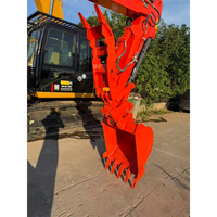 Excavator Mini Bekas Jepang Kubota U55-5 5.5 Ton CE EPA Jam Operasi Rendah Dengan Thumb Quick Couper dan Rubber Pads Dijual