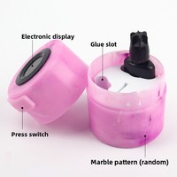Support de colle pour cils en plastique avec logo personnalisé, pot de rangement pour extensions de cils et adhésif