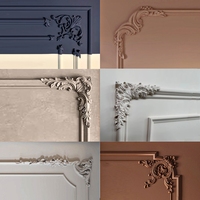 Appliques et onlays en bois, moulures d'angle à rainures françaises, décorations gravées pour armoires, lits, murs, plafonds et cadres, artisanat en bois