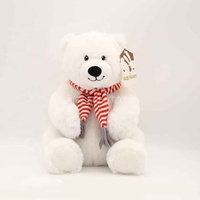 Ours polaire de Noël blanc mignon en peluche doux Position assise apaisant pour enfants Poupée grand ours blanc Oceanarium
