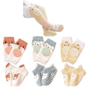 2025 vendita calda ginocchiere e calzini per bambini Set ginocchiere per bambini per gattonare morbida protezione a maglia per bambini e bambini che gattonano - Product Image 1