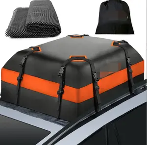 Alta qualidade 600gPVC faca pano malha revestimento impermeável Car Rooftop Cargo Carrier Bag universal roof rack saco de bagagem com bloqueio