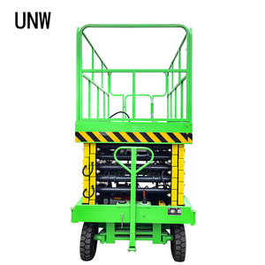 O mini elevador móvel 5.9m hidráulico exterior Scissor elevadores semi elétricos móveis da plataforma do elevador 240kg - Product Image 4