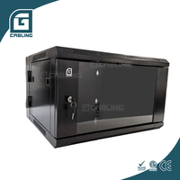 Rak Server Gcabling 6U 600*550mm Slim Wall Mount Mini Rack Harga Terjangkau Kabinet Data Jaringan 6u dengan Pintu Logam beserta Aksesoris