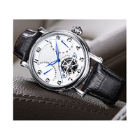 Conception et production en usine de montres mécaniques en acier de style affaires, avec calendrier, affichage de la puissance et mouvement à inertie, pour marques privées