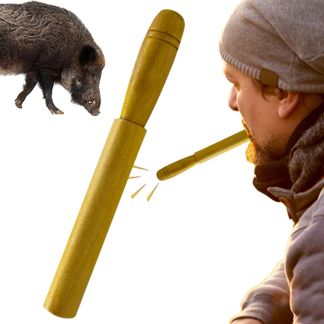 High Quality Outdoor Wooden Hog Decoy Whistle Single-Tone Hunting Equipment for Wild Boars and Wild Hogs