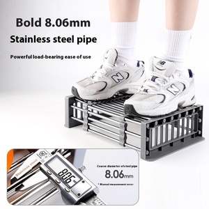 Égouttoir de cuisine extensible en acier inoxydable plateau de rangement d'ustensiles ménagers en métal pour évier bols baguettes vaisselle - Product Image 6