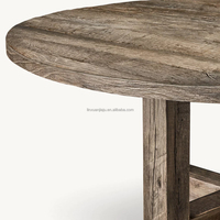 OEM Table de salle à manger de luxe en chêne rustique récupéré, design en bois de récupération biologique