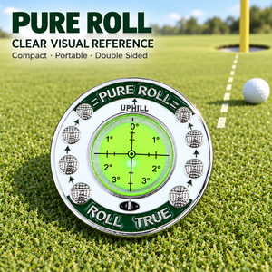 Nivel de burbuja para golfistas, herramienta de lectura de pendiente de doble cara de metal, ayuda para el putting, regalo y entrenamiento para golfistas - Product Image 1