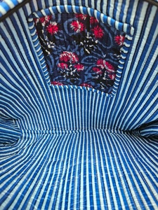 Bolsa de Mano de Algodón Azul y Rosa Hecha a Mano, Bolso con Estampado de Bloques Acolchado, Bolsa Reutilizable para Uso Diario, Regalo Sostenible para Mujeres - Product Image 6