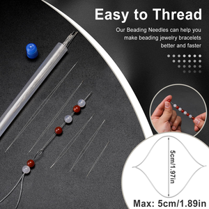 Open Big Eye Beading <b>Needles</b> <b>Bead</b> Necklace Bracelet Tools Stainless Steel Self Threading <b>Needle</b> Pins for Jewelry Supplies - Product Image 4
