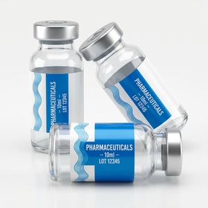 Waterproof Matte Minimalist Printed <b>Stickers</b> Custom Product Name Dosage Text for Freeze Dried Glass Xilin Vial <b>Bottles</b> - Product Image 2