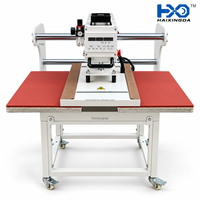 Gemakkelijk te bedienen, betrouwbare pneumatische dubbelstation warmtepersmachine voor het bedrukken van T-shirts, kleding en kledingproductie.