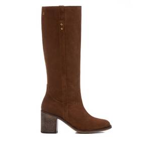Bottines mi-hautes en cuir pour femmes Carmela, talon bloc 36 - Product Image 1
