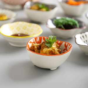 Petite coupelle à sauce <span class=keywords><strong>en</strong></span> porcelaine de style japonais, compatible micro-ondes, sous glaçure, créative, pour fondue, style Instagram - Product Image 3