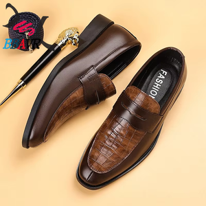 Zapatos de PU para Hombre, Nuevos, Formales de Negocios, Casuales, Sin Cordones, Estilo Británico Coreano, Punta Puntiaguda, Talla Grande, con Rayas y Plataforma - Product Image 4